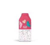 monbento - Gourde Enfant Fille MB Positive S rose Birds - Bouteille Enfant pour Ecole, Sport, Pique-nique - Mini Bouteille Plastique 330ml Hermétique - Sans BPA - Rose Motif Oiseaux