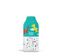 monbento - Gourde Enfant Garcon et Fille MB Positive S bleu Dino - Bouteille Enfant pour Ecole, Sport, Pique-nique - Mini Bouteille Plastique 330ml Hermétique - Sans BPA - Bleu Motif Dinosaures