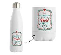 Bouteille Eric Magie de noël Rectangle - Gourde isotherme - Secret santa Cadeau Noël Humour Insolite Collègue