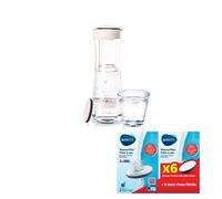 Bouteille filtrante Brita Blanc Graphite + 7 filtres MicroDisc inclus