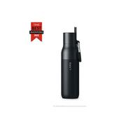 LARQ Bottle Filtered - Bouteille d'eau isotherme en acier inoxydable sans BPA avec technologie Nano Zero et filtres longue durée, 740ml, Obsidian Black