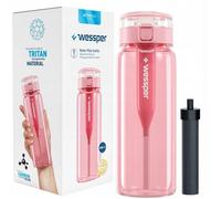 Bouteille filtrante Wessper ActiveMax Clarti en Tritan sans BPA 680ml avec filtre à charbon -Rose
