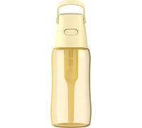 Bouteille filtre à beurre jaune de 0,5L en édition limitée avec tuyau - sans BPA, filtre à charbon, ergonomique