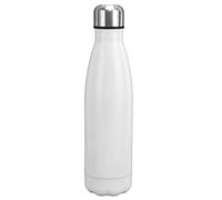 Bouteille Forme, Acier Inoxydable, 500ml Rose Ciel Étoilé - Isolation Thermique Efficace, Anti - Rayures, Pour Voyage et Activités Extérieures (Blanc brillant)