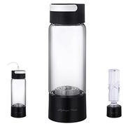 Bouteille Génératrice D'eau Riche En Hydrogène Mode 3 Min Et 10 Min SPE & PEM Dual Chamber Maker Ionisateur Max 4000 PPB Avec Inhalateur H2, Fonction D'auto-nettoyage Tasse En Verre Sans BPA 380 Ml