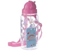 Bouteille Gourde Enfant 450ml avec Paille & Cordon - motif LICORNE
