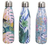 Bouteille gourde inox isotherme - 50 esign feuille fleur