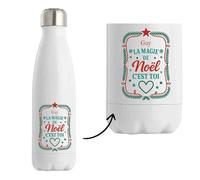 Bouteille Guy Magie de noël Rectangle - Gourde isotherme - Secret santa Cadeau Noël Humour Insolite Collègue
