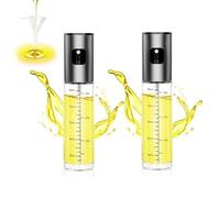 Bouteille Huile Olive 2PCS, 100ml Vaporisateur Huile Cuisson avec Balance, Oil Spray Huile Cuisine en Verre et en Acier Inoxydable, Pulverisateur Distributeur Huile Cuisine pour Friteuse, Cuisiner