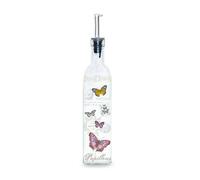 Bouteille Huile verre 500ml Bouchon verseur décor Papillon