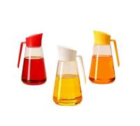 Bouteille Huile Vinaigre Ensemble De 3 Bouteilles D'huile, De Sauce Soja Et De Vinaigre, À Ouverture Et Fermeture Automatiques for Et La Maison Distributeur Huile Cuisine
