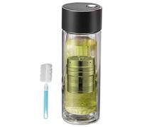 Bouteille infuseur à thé isotherme à double paroi résistante aux hautes températures avec couvercle magnétique pour sport, voyage, école, travail ou salle de sport 400 ml