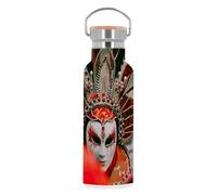 Bouteille Inox Gourde Thermo Isotherme - Carnaval de Venise Masque Orange Italie - 500 ml (17 oz)
