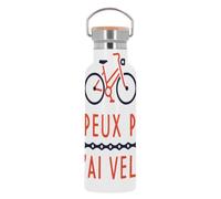 Bouteille Inox Gourde Thermo Isotherme - J'Peux Pas J'ai Vélo Cyclisme VTT Route - 500 ml (17 oz)