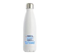 Bouteille Isotherme 100% Génial 100% Professeur des ecoles - Bottle - Idée Bouteille Isotherme Cadeau Anniversaire Fête Original Famille Travail Départ Collègue Retraite Noël.