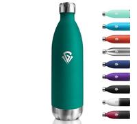 Bouteille Isotherme 1L, Bouteille d'eau Inox Double Paroi Réutilisable, Gourde Métal sans BPA, Bouteille Étanche, Gourde Sport Yoga Bureau École Randonnée Voyage Camping, pour Enfant ou Adulte