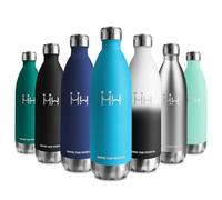 Bouteille Isotherme 1L, Gourde Inox Étanche, Réutilisable, Gourde Métal sans BPA, Bouteille d'eau Acier Inoxydable à Double Paroi, Gourde Isotherme pour École, Bureau, Sport, Randonnée, Voyage