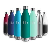 Bouteille Isotherme 1L, Gourde Métal sans BPA, Bouteille d'eau Inox Double Paroi Réutilisable, Bouteille Étanche, Gourde Sport Yoga Bureau École Randonnée Voyage Camping, pour Enfant ou Adulte