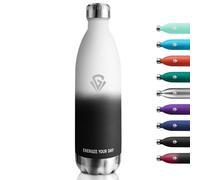 Bouteille Isotherme 1L, Gourde Métal sans BPA, Gourde Inox Étanche, Réutilisable, Bouteille d'eau Acier Inoxydable à Double Paroi, Gourde Isotherme pour École, Bureau, Sport, Randonnée, Voyage