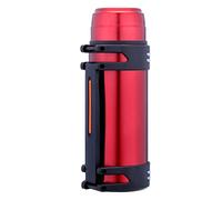 Bouteille Isotherme, 2L/2.5L/3L/4L/5L Gourde Isotherme en Acier Inoxydable Garder l?Eau Chaude et Froide, Avec Poignée Pour voyage, pour le café chaud et le thé en plein air, Bleu (red,2500ml)