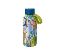 Bouteille Isotherme 330ml Modèle Solid Kids avec Sangle et Motif Jungle Multicolore