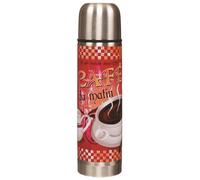 Bouteille isotherme 45cl collection LOUISE modèle "Café du matin" rouge