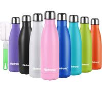 Bouteille Isotherme, 500 Ml Bouteille D'eau En Acier Inoxydable, Isolant Sous Vide À Double Paroi, Bouteilles Chaudes/Froides Sans Bpa Et Écologique, Avec 1 Porte-Gobelet Et 1 Brosse