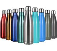 Bouteille Isotherme, 500 Ml Bouteille D'eau En Acier Inoxydable, Isolant Sous Vide À Double Paroi, Bouteilles Chaudes/Froides Sans Bpa Et Écologique, Avec 1 Porte-Gobelet Et 1 Brosse