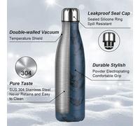 Bouteille Isotherme, 500 Ml Bouteille D'eau En Acier Inoxydable, Isolant Sous Vide À Double Paroi, Bouteilles Chaudes/Froides Sans Bpa Et Écologique, Avec 1 Porte-Gobelet Et 1 Brosse