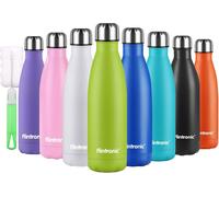 Bouteille Isotherme, 500 Ml Bouteille D'eau En Acier Inoxydable, Isolant Sous Vide À Double Paroi, Bouteilles Chaudes/Froides Sans Bpa Et Écologique, Avec 1 Porte-Gobelet Et 1 Brosse