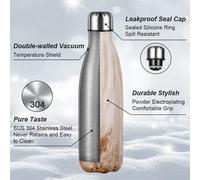 Bouteille Isotherme, 500 Ml Bouteille D'eau En Acier Inoxydable, Isolant Sous Vide À Double Paroi, Bouteilles Chaudes/Froides Sans Bpa Et Écologique, Avec 1 Porte-Gobelet Et 1 Brosse
