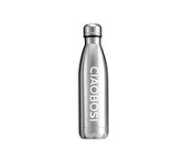 Avizar Bouteille Isotherme 500ml Design Fuselé avec Bouchon Anti-fuite Argent