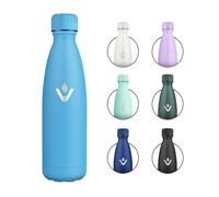 Bouteille Isotherme 500ml, Gourde Isotherme Étanche, Gourde Inox Réutilisable, Gourde Métal Durable sans BPA, Double Paroi, Bouteille d'eau pour École, Sport, Bureau, Gym, Yoga, Camping, Randonnée