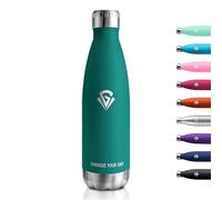 Bouteille Isotherme 500ml, Gourde Isotherme Réutilisable, Bouteille d'eau Acier Inoxydable à Double Paroi, Anti Fuite, sans BPA, pour École, Bureau, Sport, Yoga, Outdoor, Facile à Transporter