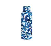 Bouteille Isotherme 510 ml à Double Paroi au Décor Floral Hibiscus Turquoise