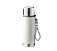 Bouteille Isotherme 650ml Acier Inoxydable Double Paroi Gourde Thermos Maintient Température 12h Chaud Froid Sans BPA 100 Pourcent Etanche Sport Voyage Bureau Plein Air (Blanc)