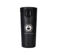 Bouteille Isotherme Acier Inoxydable Bouteille D'eau Portable Étanche Tumbler Tasse à Café Bpa-Free avec Filtre pour Voiture de Bureau Extérieure Voyage Noir