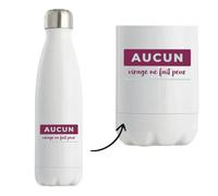 Bouteille Isotherme Aucun Virage Ne Fait Peur - Bottle - Idée Bouteille Isotherme Cadeau Anniversaire Fête Original Famille Travail Départ Collègue Retraite Noël. - Violet&Turquoise - 4