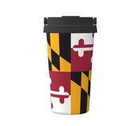 Bouteille isotherme avec imprimé drapeau de l'État du Maryland, tasse à café portable, tasse à eau pour le bureau et le fitness