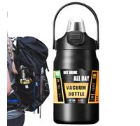 Bouteille isotherme, avec poignée et gobelet de grand volume | Bouteille isotherme en acier inoxydable 12 heures froid 8 heures chaud - Pour café, lait, extérieur, intérieur, sport, fitness, randonnée