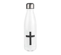 Bouteille Isotherme blanche au motif Croix chretienne