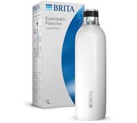 BRITA Bouteille en acier inoxydable SodaTRIO – Isotherme double paroi – 1 L – Blanche