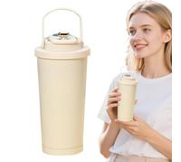 Bouteille Isotherme Café - Gobelet Café 530 ml avec Poignée,Tasse Eau Acier Inox Doublage Céramique Gourde Directe pour Travail Salle de Sport Hydratation École Maison Voiture Voyage Randonnée