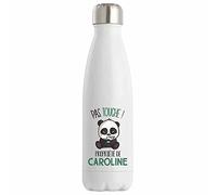 Bouteille Isotherme Caroline Pas Touche Panda | Idée Gourde Cadeau Travail Métier Humour Collègue Homme Anniversaire Noël