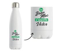 Bouteille Isotherme Ce beau mec sappelle Victor - Bottle - Idée Bouteille Isotherme Cadeau Anniversaire Fête Original Famille Travail Départ Collègue Retraite Noël.