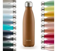 Bouteille Isotherme Charles- Gourde 350ml - Gourde Inox Sans Bpa Froid&chaud- Contenant Isotherme En Métal- Bouteille D'eau- Gourde Acier Inoxydable- Bouteille Isotherme 350ml En Marron