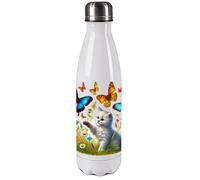 Bouteille isotherme chat et papillons 500 ml