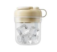 Bouteille isotherme de 380 ml, gourde 2 en 1 étanche avec moule à glaçons à démoulage rapide et paille intégrée pour une hydratation facile. Design résistant et portable, idéal pour conserver les bois