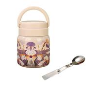 Bouteille Isotherme de 500ml, Bouteille Réutilisable Alimentaire sous Vide Étanche en Acier Inoxydable 316, Récipient avec Cuillère Pliable pour Soupe, Idéal au Bureau, en Excursion ou Pique-nique