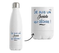 Bouteille Isotherme d'un Juriste qui déchire - Bottle - Idée Bouteille Isotherme Personnalisable Cadeau Anniversaire Fête Original Famille Travail Départ Collègue Retraite Noël.